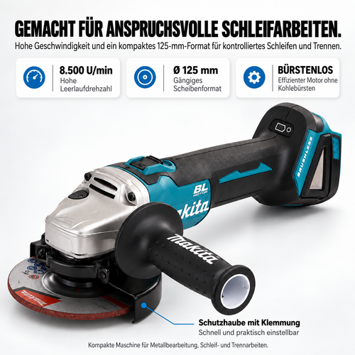 DGA504ZJ Akku-Winkelschleifer 18 V Li-Ion, 1 × 5,0 Ah Li-Ion